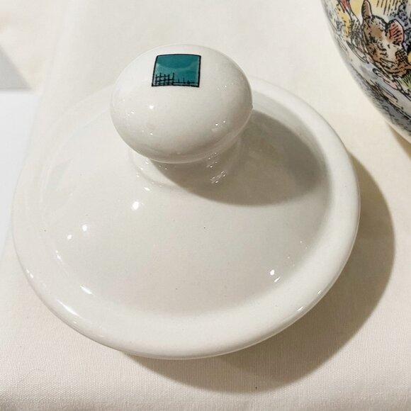 Poole Pottery Mad Hatters Tea Party Teapot Alice In Wonderland England - Picture 9 of 15